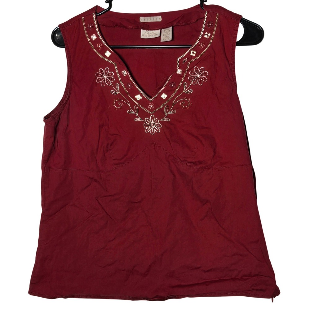 Fiorlini Babydoll Sleeveless Top Medium Tank Boho Y2K Whimsigoth Romantic Folk
